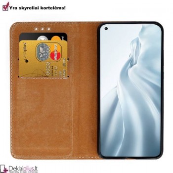Telone grynos odos dėklas - juodas (Xiaomi Mi 11) Telone grynos odos dėklas - juodas (Xiaomi Mi 11)